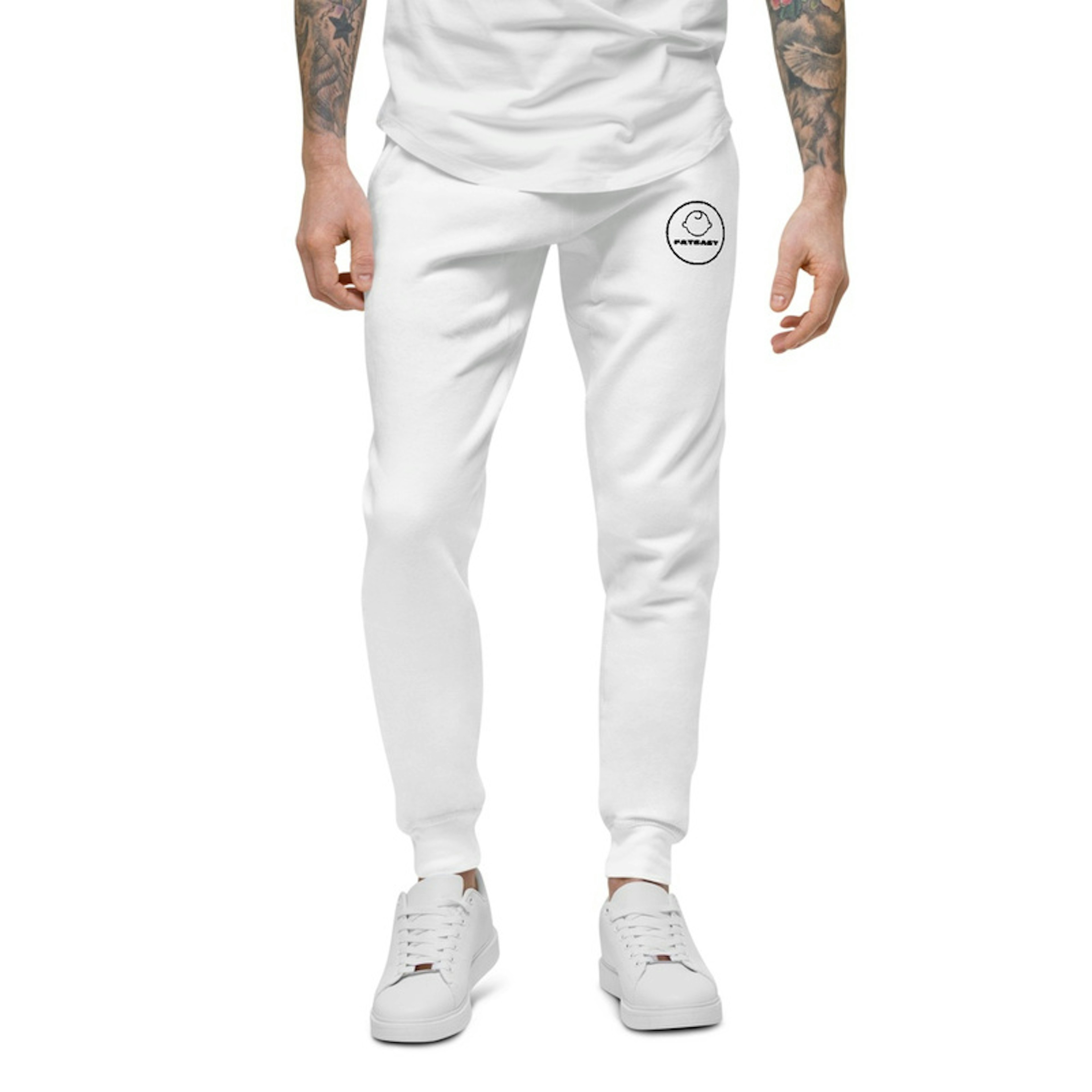 Joggers in white